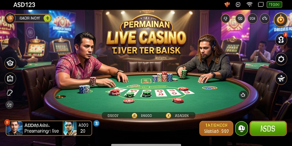 Tampilan gameplay Live Casino yang mengasyikkan di ASD123.