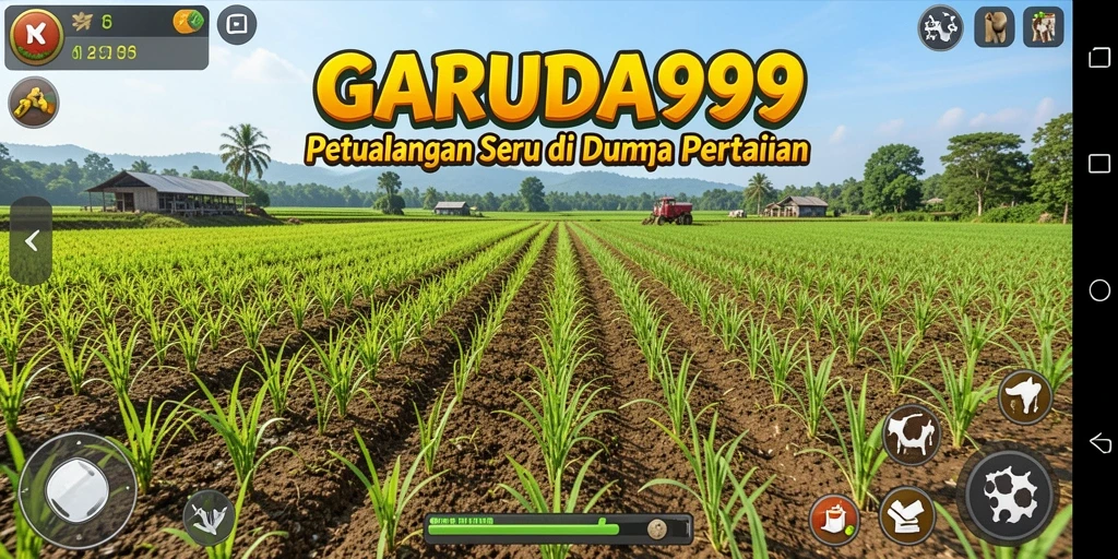 Tampilan gameplay GARUDA999 yang menarik dan penuh warna dalam pertanian.