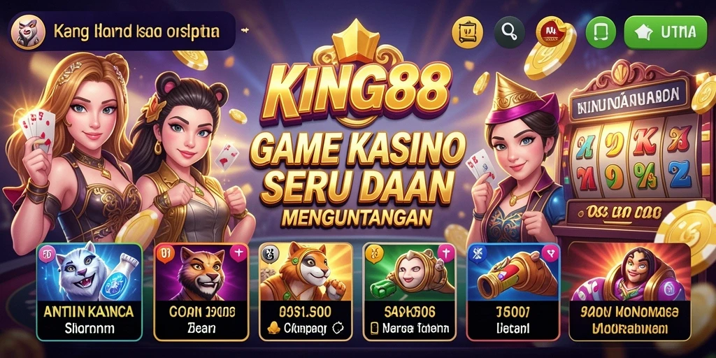 Tampilan menarik dari gameplay Kasino KING88 dengan pengalaman bermain yang seru.