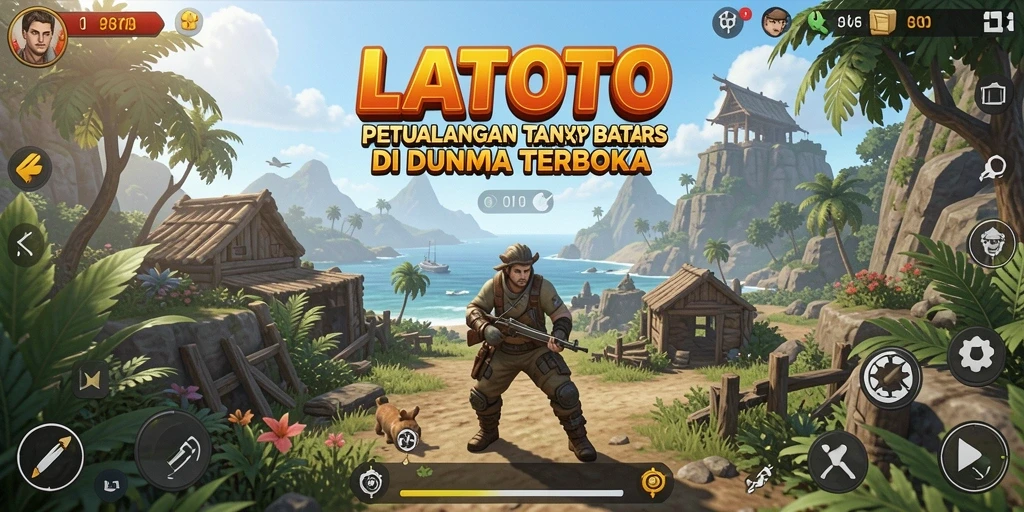 Gameplay LATOTO yang penuh petualangan di dunia terbuka.