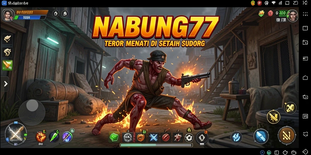 Screenshot menampilkan momen menegangkan dalam gameplay NABUNG77.