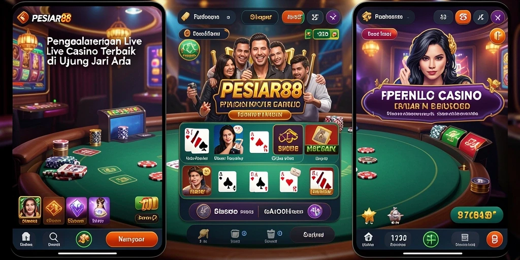 Tampilan gameplay Live Casino yang mendebarkan dan interaktif.