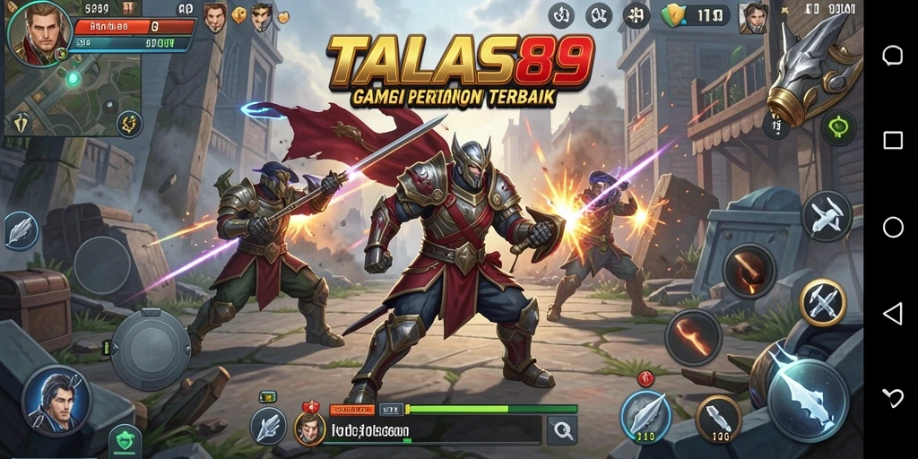 Tampilan gameplay TALAS89 dengan pertempuran strategis yang mendebarkan.