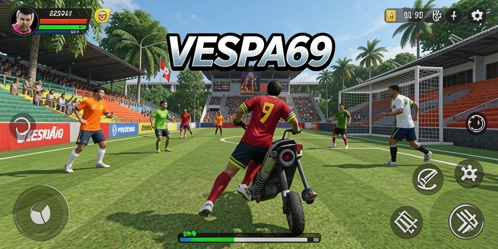 Tampilan gameplay seru dalam VESPA69 dengan grafik yang menawan.