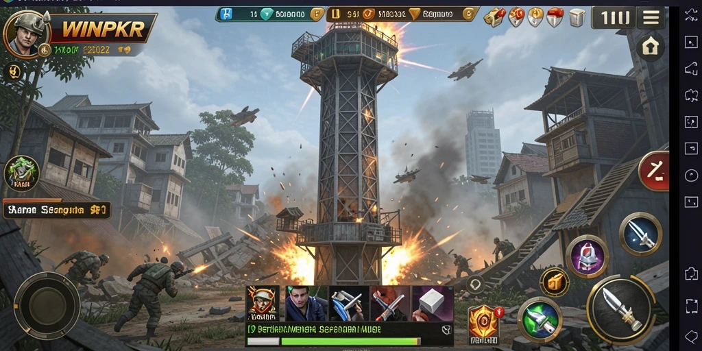 Gameplay <strong>WINPKR</strong> yang seru dalam Tower Defense.